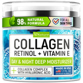 NATURE THEORY Crema de Colágeno para rostro con bomba sin aire, hidratación profunda