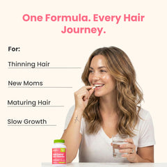 Naturenetics HairAnew 11 ingredient blend highlighting scalp nourishment
