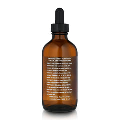 Natures Leaf Sweet Almond Oil pour showcases smooth texture for massage or as a carrier oil