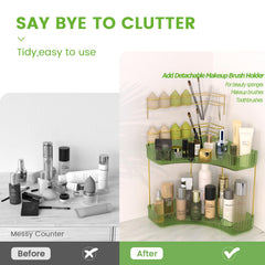 NATURE'S SOURCE makeup organizer with brush holder keeps brushes tidy and within reach.