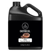 Naturevibe Botanicals Aceite de ricino, botella para verter suave, ideal para uso diario.