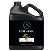 Naturevibe Botanicals Aceite de Rosa Mosqueta, 32 onzas, botella cerrada mantiene la frescura para piel y cabello.