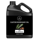 Naturevibe Botanicals Castor Rosemary Oil 32 oz jar for skin and hair care.