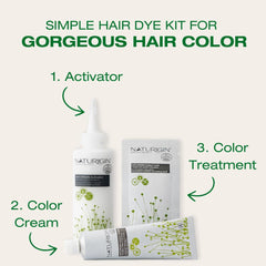 Naturigin 4.0 brown dye kit shows color cream and developer
