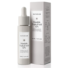 Naturium acido mandelico 12% con niacinamida en bote, cuidado suave para piel sensible.