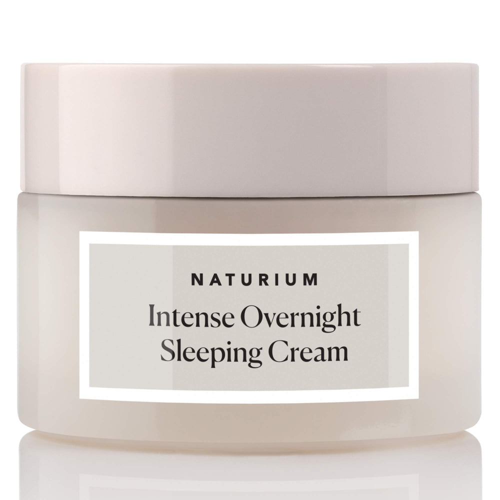 Naturium Intense Overnight Cream jar closeup highlights rich texture for overnight hydration