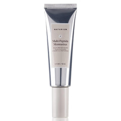 Naturium Multi-Peptide Moisturizer bottle shows hydration and quick absorption.