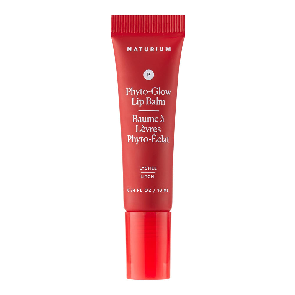 Bálsamo labial Naturium Phyto-Glow hidrata, dejando labios suaves y cómodos.