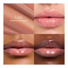 Naturium Phyto-Glow Lip Balm Latte on lips delivers lasting moisture and subtle shine.