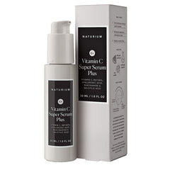 Naturium Vitamin C Super Serum Plus bottle pour enables easy daily dosing.