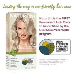 Naturtint 10A Light Ash Blonde kit being mixed for at-home color.