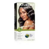 Naturtint 2N Brown Black color bottle showcases ammonia-free formula for sensitive scalps.