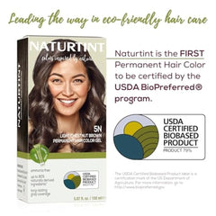 Naturtint 5N healthy-looking hair after color with natural shine.