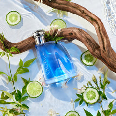 Nautica Blue label closeup with classic Nautica styling