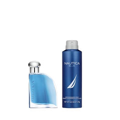 Nautica Blue deodorant spray canister for all-day odor protection.