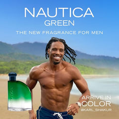 Nautica Color Green daily-wear scene suggesting versatile scent for work and weekends.