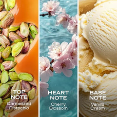 Nautica Vanilla Scoop heart note cherry blossom adds floral brightness.