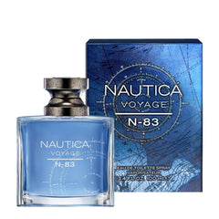 Nautica Voyage N83 label close-up shows notes and branding