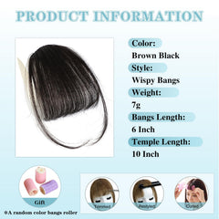 NAYOO clip-in bangs French bangs with temples frame the face