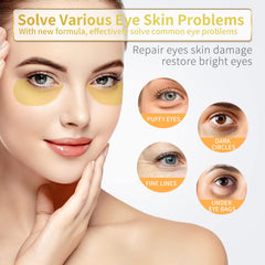 NAZANO parches ojos oro 24k: hialuronico y colágeno para hidratación profunda