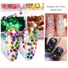 NBNTGH destellos estelares para uñas, decoración duradera para fiestas.