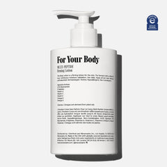 Nécessaire multi-peptide body lotion bottle showing fast-absorbing, non-greasy performance.