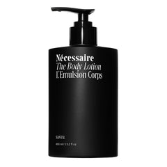 Nécessaire Santal body lotion bottle front view for daily moisturization