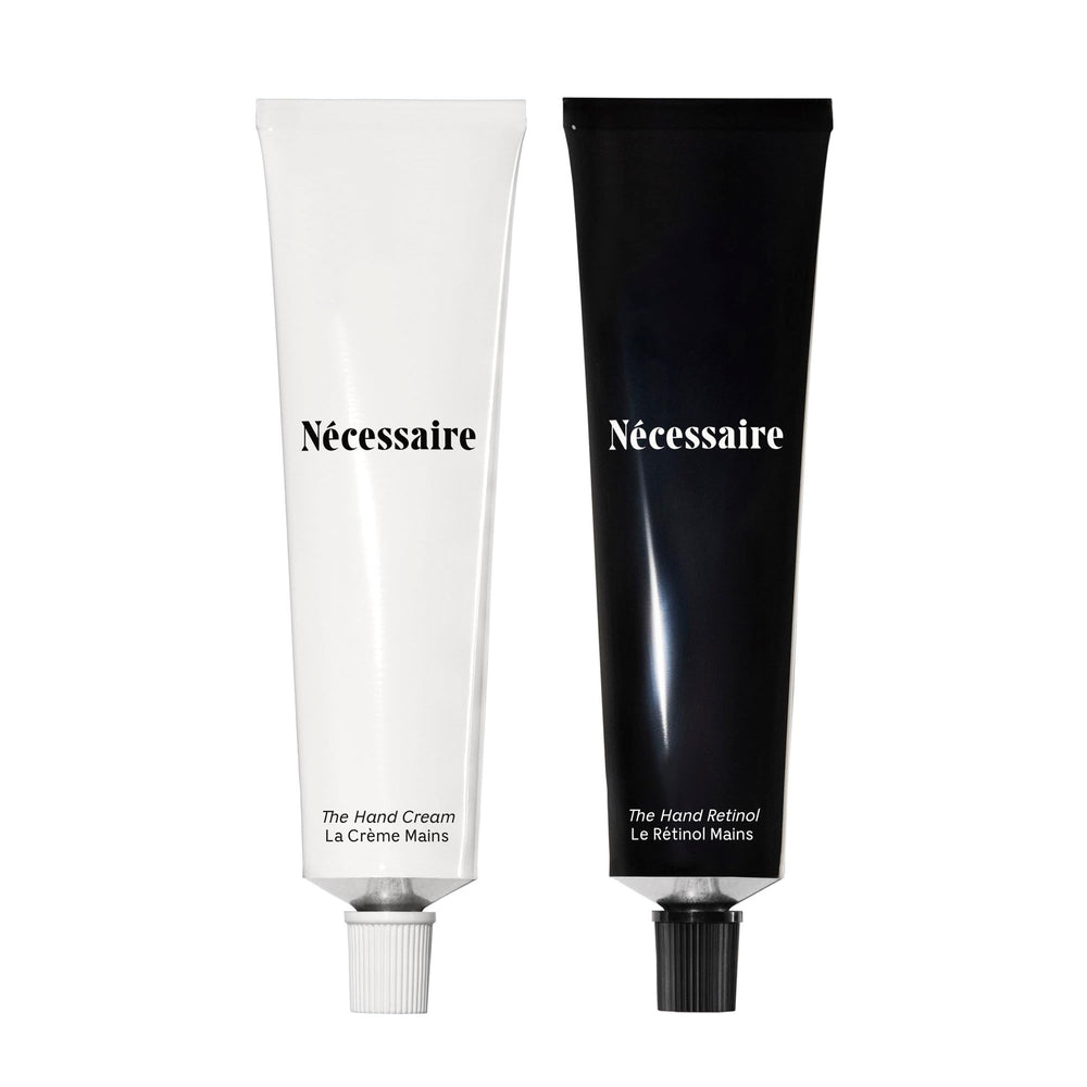 Nécessaire Hand Duo packaging shown, gift-ready and self-care oriented.