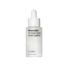 Nécessaire Scalp Serum bottle front shows fragrance-free formula for sensitive scalps.