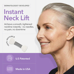 Close-up of NECK LESS adhesive film for skin friendly hold