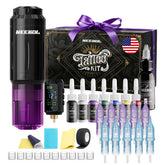 Neebol Tattoo Gun Kit wireless pen for precise lines during practice sessions.
