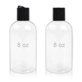 Neendohome 8oz clear bottle with disc cap for leak-free travel.