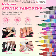 Nelrona quick-dry nail art pen avoids smudges during design.