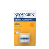 Neosporin Lip Health Overnight Renewal tub close-up highlighting hydration for night use