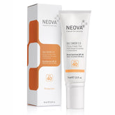 NEOVA Silc Sheer 2.0 bottle showcasing tinted sunscreen for sheer coverage