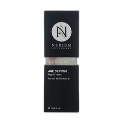 Nerium Universal Night Cream bottle close-up showing hydrating, fragrance-free formula