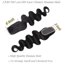 NERUMO baby hair closure with preplucked edges for authentic hairline