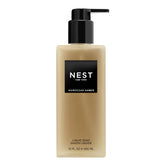 Nest New York Moroccan Amber liquid soap bottle with pump for everyday cleansing.