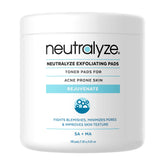 Neutralyze Exfoliating Acne Wipes packaging front for quick routine