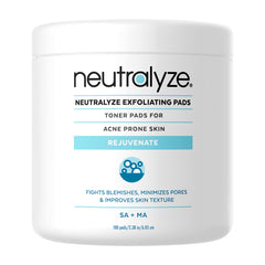 Neutralyze Exfoliating Acne Wipes packaging front for quick routine