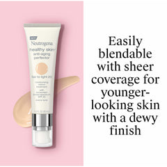 Neutrogena acabado natural con luminosidad suave para piel uniforme.