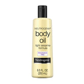 Neutrogena Aceite Corporal: botella con fórmula ligera de sésamo para hidratación suave