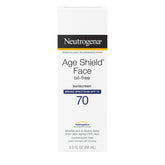Neutrogena Age Shield loción solar en tubo, protección diaria sin aceite.