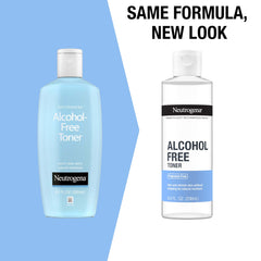 Neutrogena Alcohol-Free Toner label close-up showing fragrance-free formula.