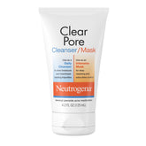Neutrogena Clear Pore 2-in-1 wash-mask bottle pour demonstrates oil control during cleansing.