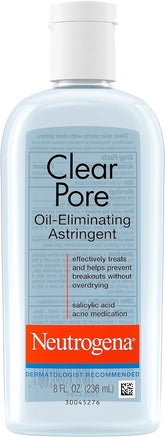 Neutrogena Clear Pore bottle front for oil-control formula.
