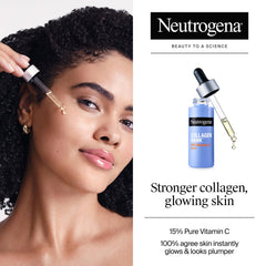Detalle de la botella de Neutrogena Collagen Bank con alta vitamina C