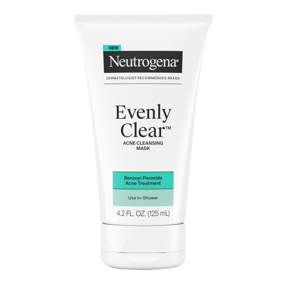 Neutrogena Evenly Clear: botella 4.2 oz para tratamiento diario del acné.