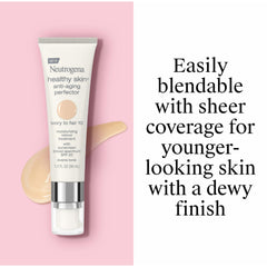 Aplicación con dedos de Neutrogena Healthy Skin Perfector, textura ligera