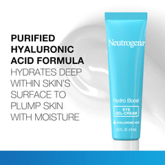 Neutrogena Hydro Boost aplicación diaria para ojos, ayuda a mantener la hidratación.